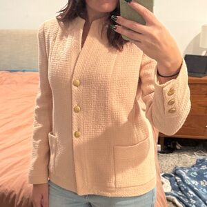 Chanel Pink Tweed Blazer Jacket - Spring/Summer 1998P